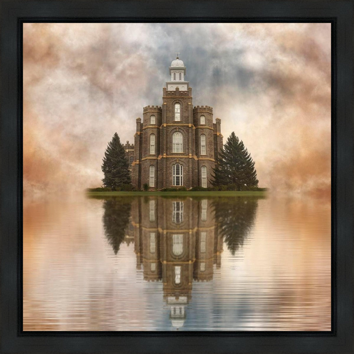 Millennial Reflection Logan Utah Temple Gallery Wrap