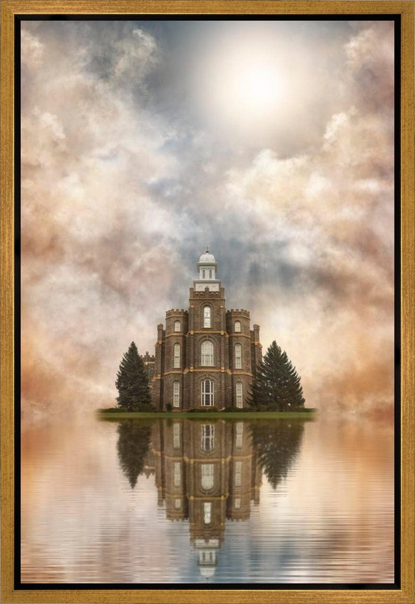 Millennial Reflection Logan Utah Temple Gallery Wrap