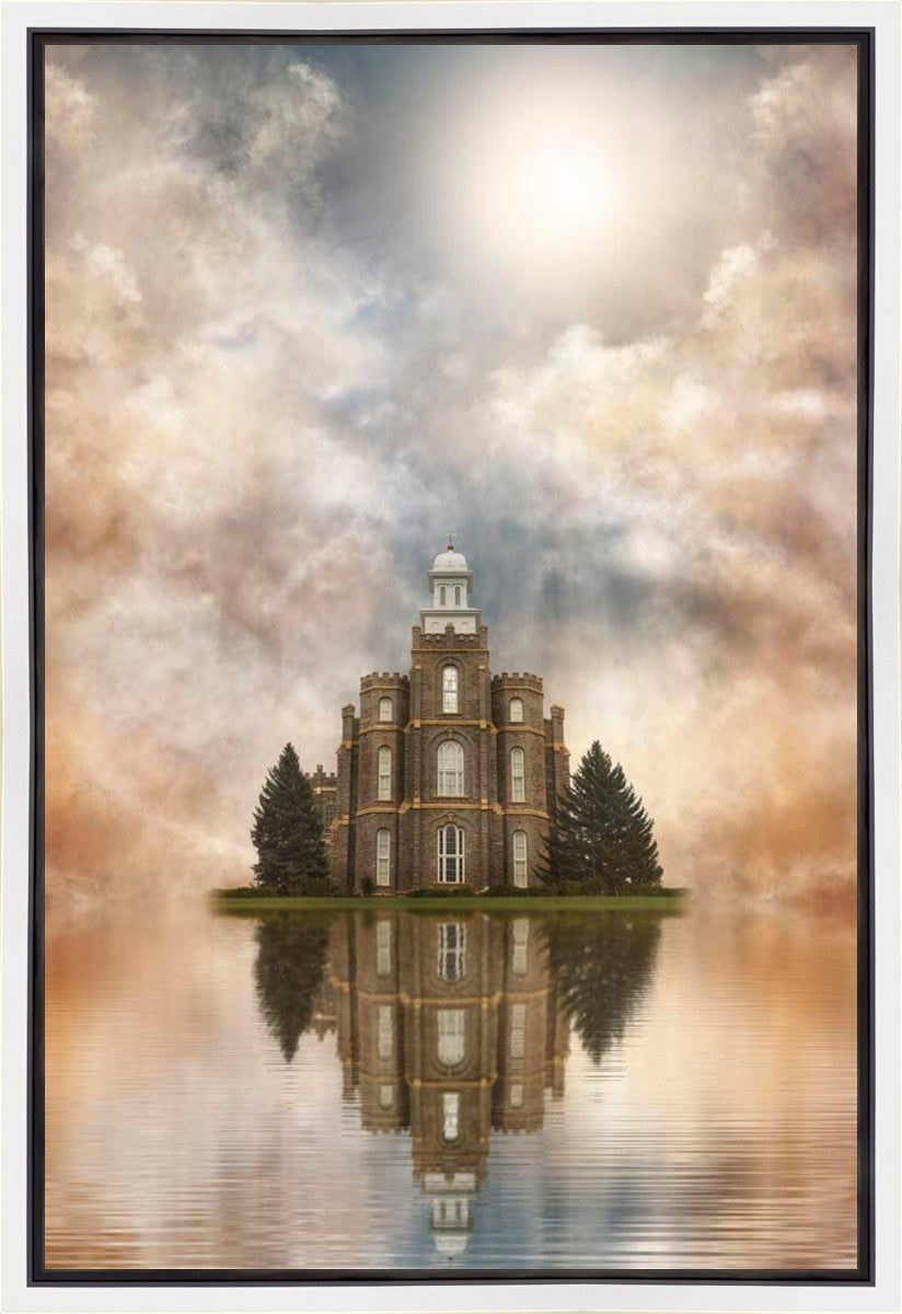 Millennial Reflection Logan Utah Temple Gallery Wrap