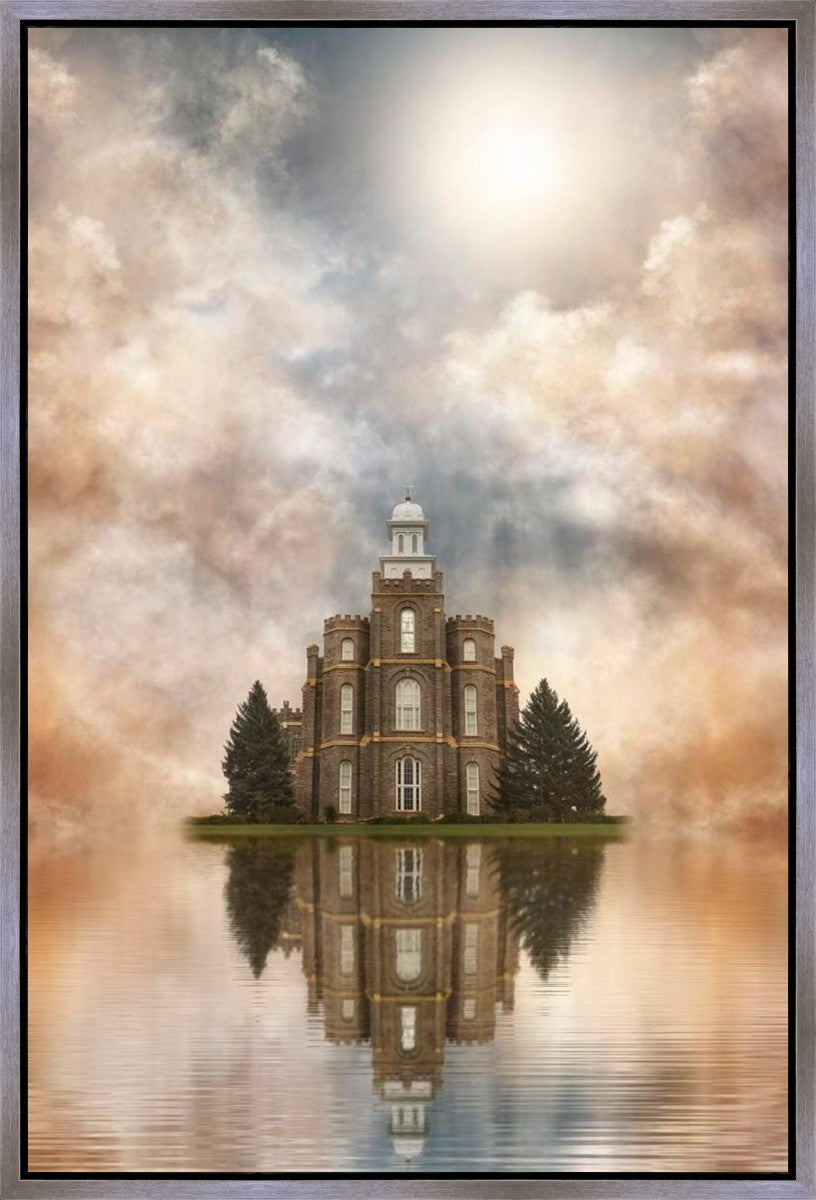 Millennial Reflection Logan Utah Temple Gallery Wrap