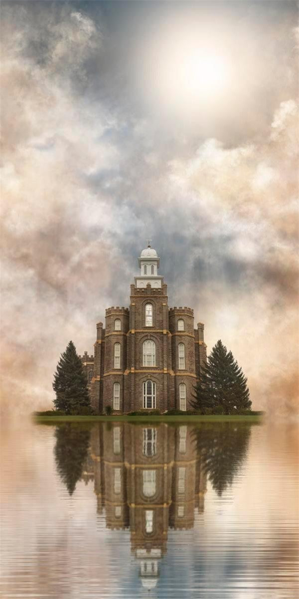 Millennial Reflection Logan Utah Temple Gallery Wrap