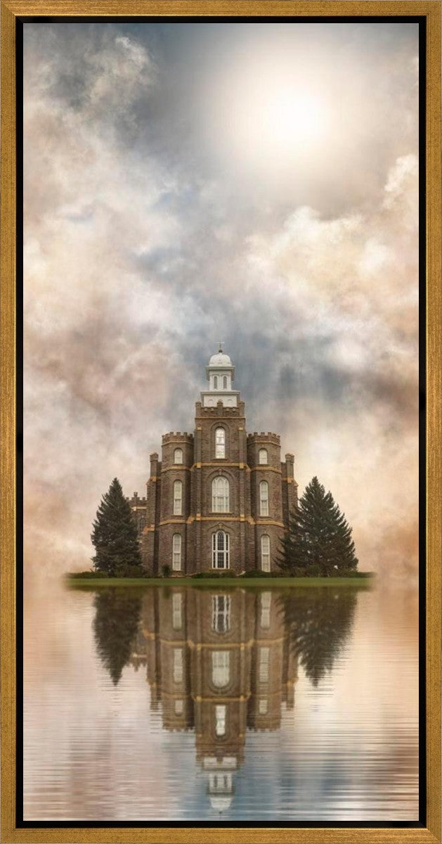Millennial Reflection Logan Utah Temple Gallery Wrap