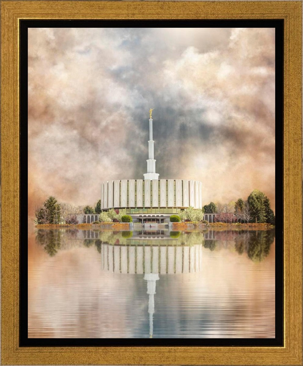 Millennial Reflection Provo Utah Temple Gallery Wrap