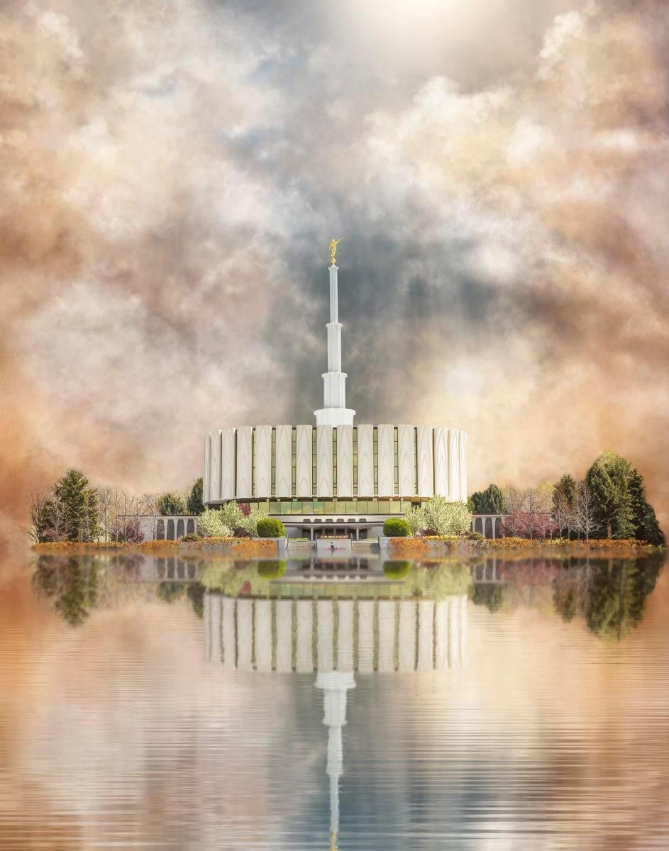 Millennial Reflection Provo Utah Temple Gallery Wrap