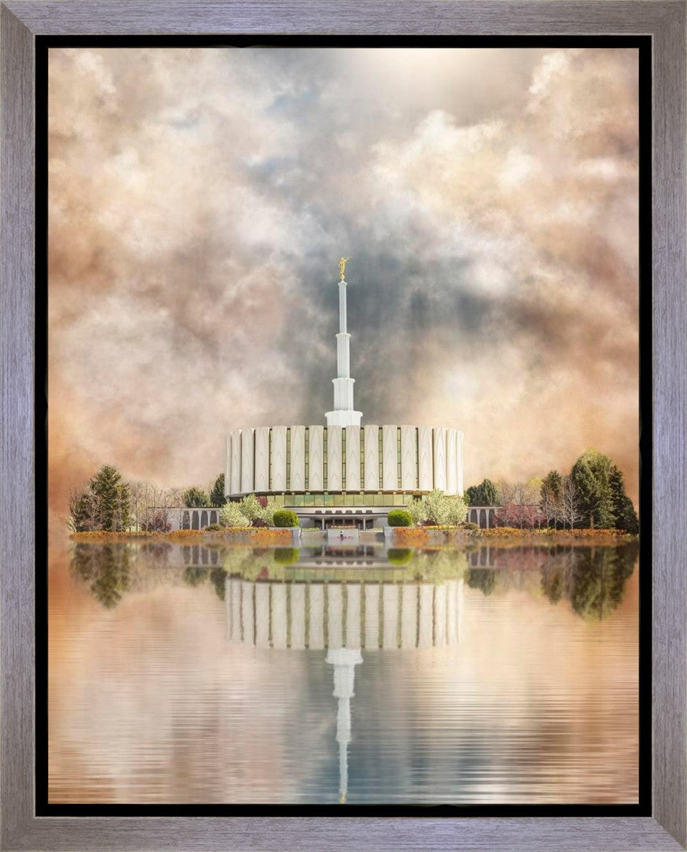 Millennial Reflection Provo Utah Temple Gallery Wrap