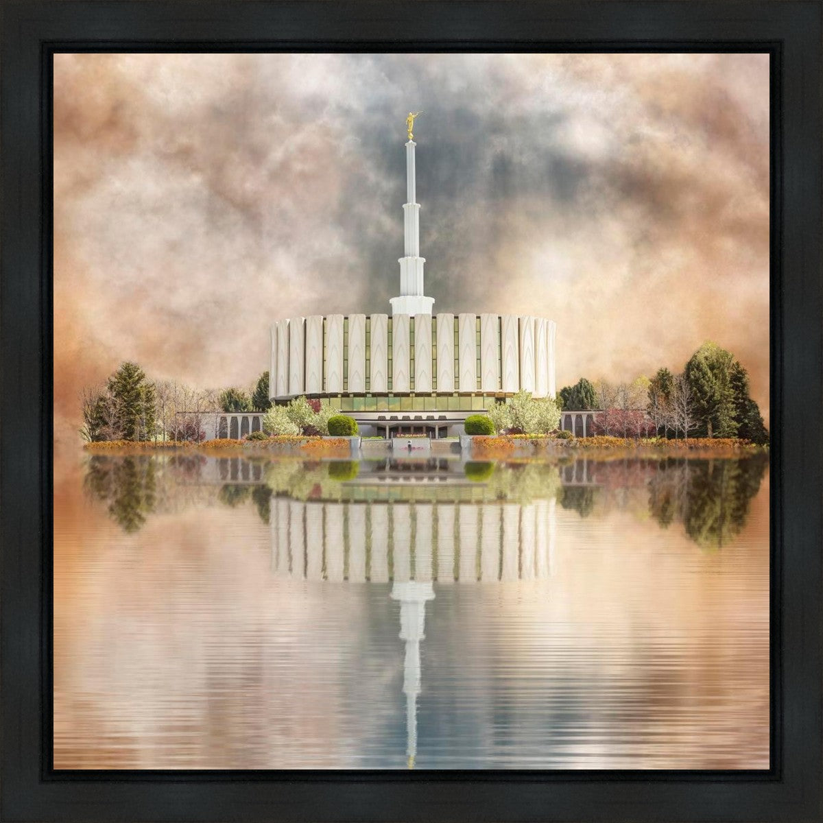 Millennial Reflection Provo Utah Temple Gallery Wrap