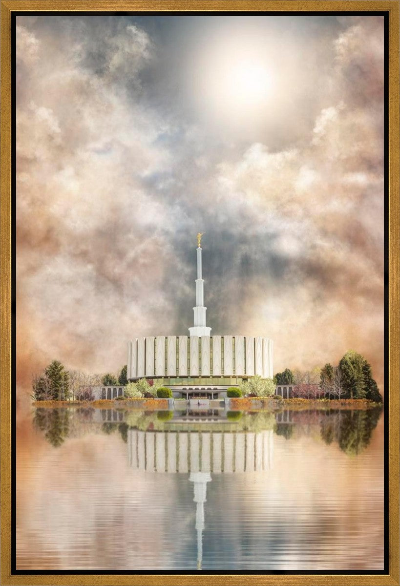 Millennial Reflection Provo Utah Temple Gallery Wrap