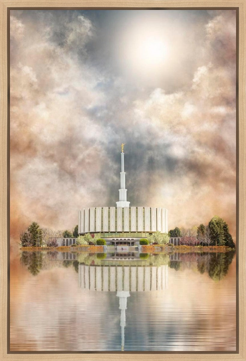 Millennial Reflection Provo Utah Temple Gallery Wrap