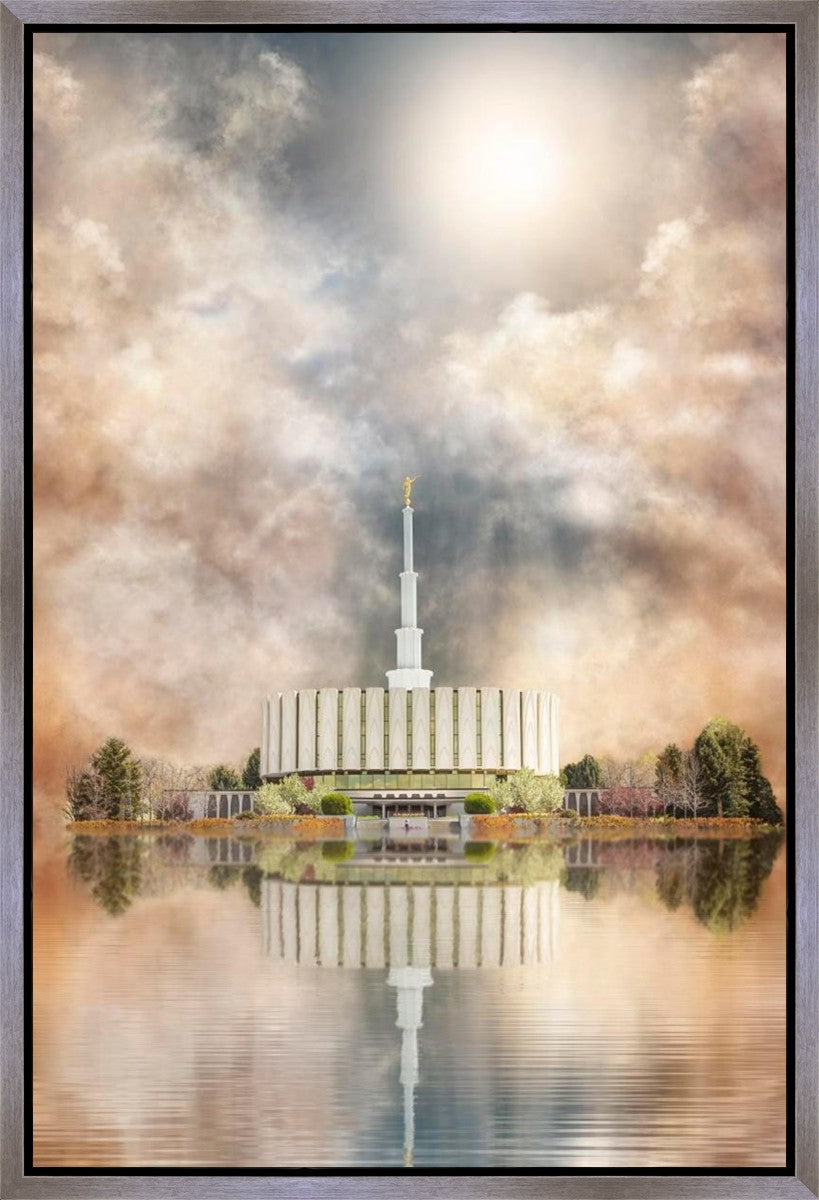 Millennial Reflection Provo Utah Temple Gallery Wrap