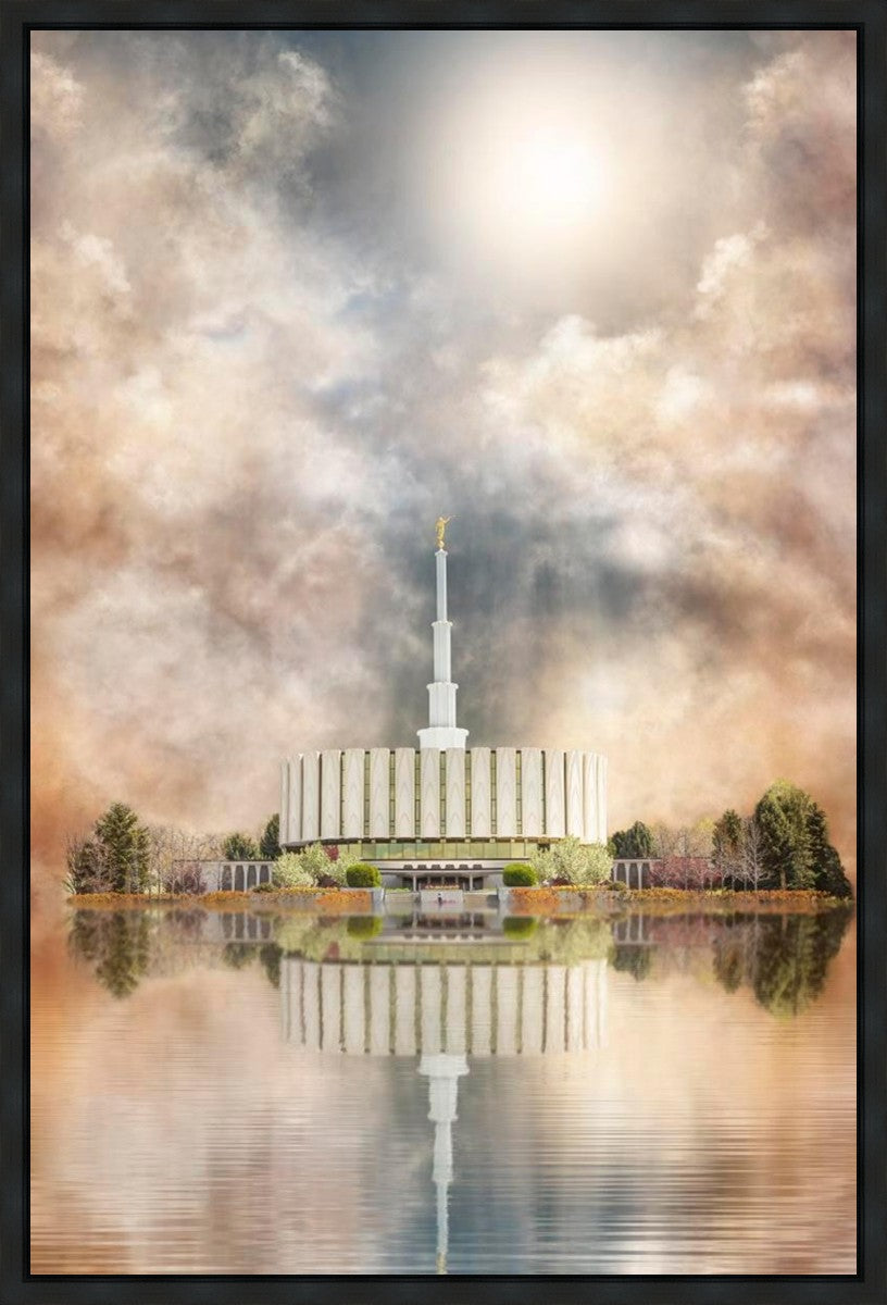 Millennial Reflection Provo Utah Temple Gallery Wrap