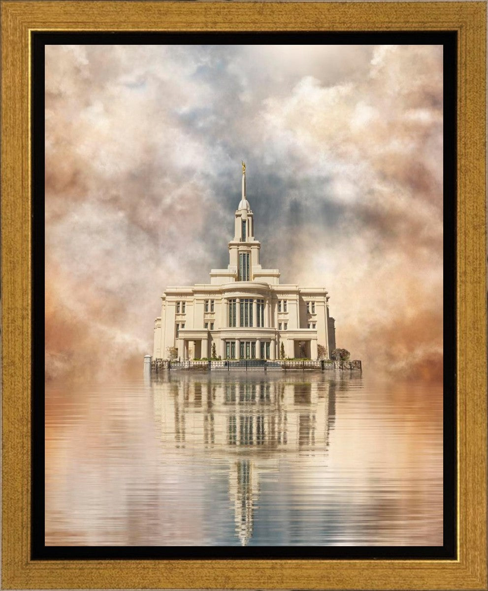 Millennial Reflection Payson Utah Temple Gallery Wrap