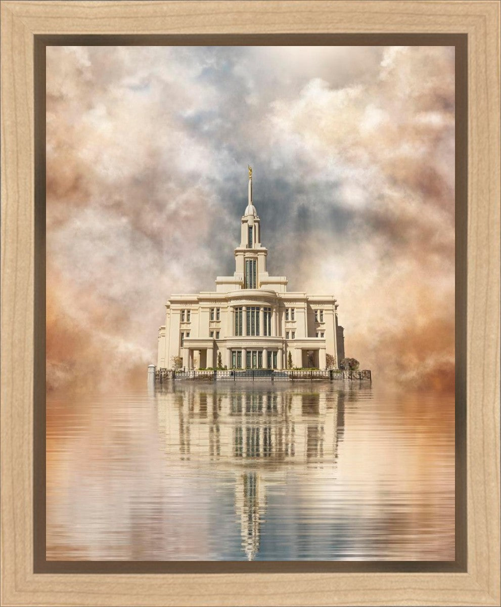 Millennial Reflection Payson Utah Temple Gallery Wrap