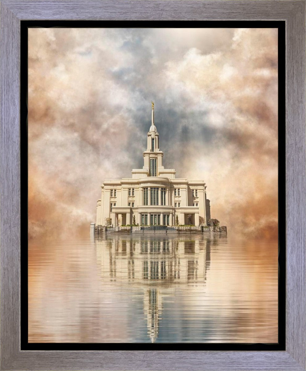 Millennial Reflection Payson Utah Temple Gallery Wrap