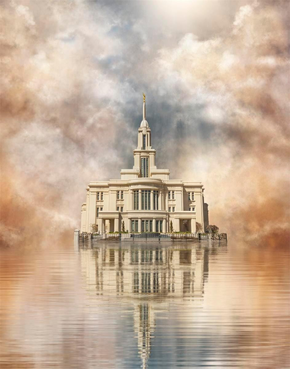 Millennial Reflection Payson Utah Temple Gallery Wrap
