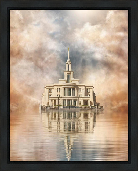 Millennial Reflection Payson Utah Temple Gallery Wrap