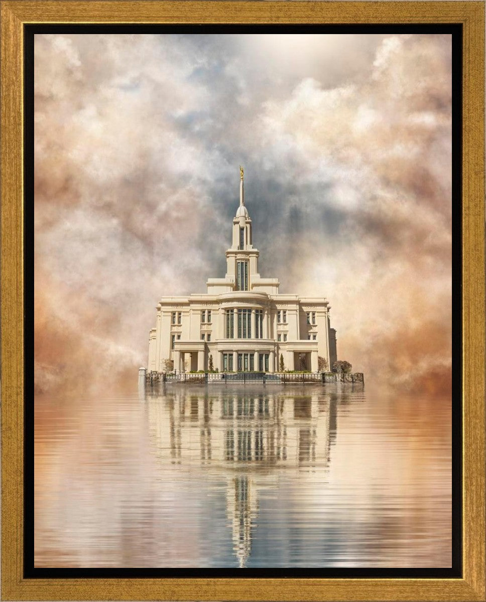 Millennial Reflection Payson Utah Temple Gallery Wrap