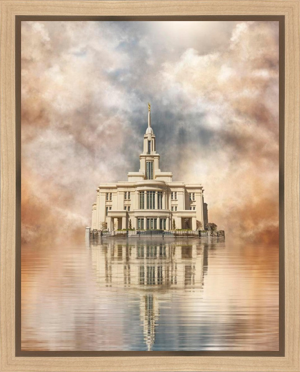 Millennial Reflection Payson Utah Temple Gallery Wrap