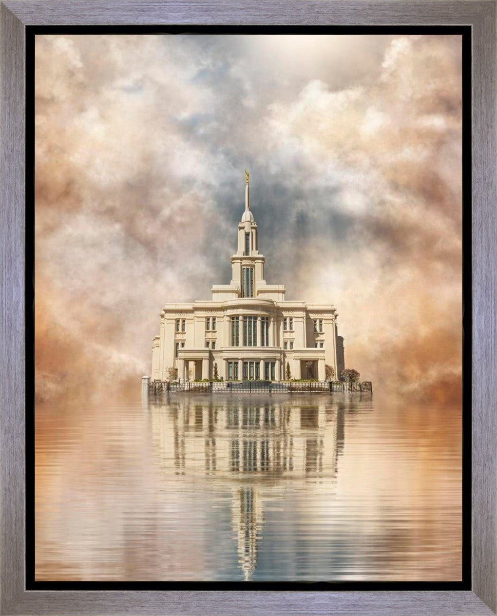 Millennial Reflection Payson Utah Temple Gallery Wrap