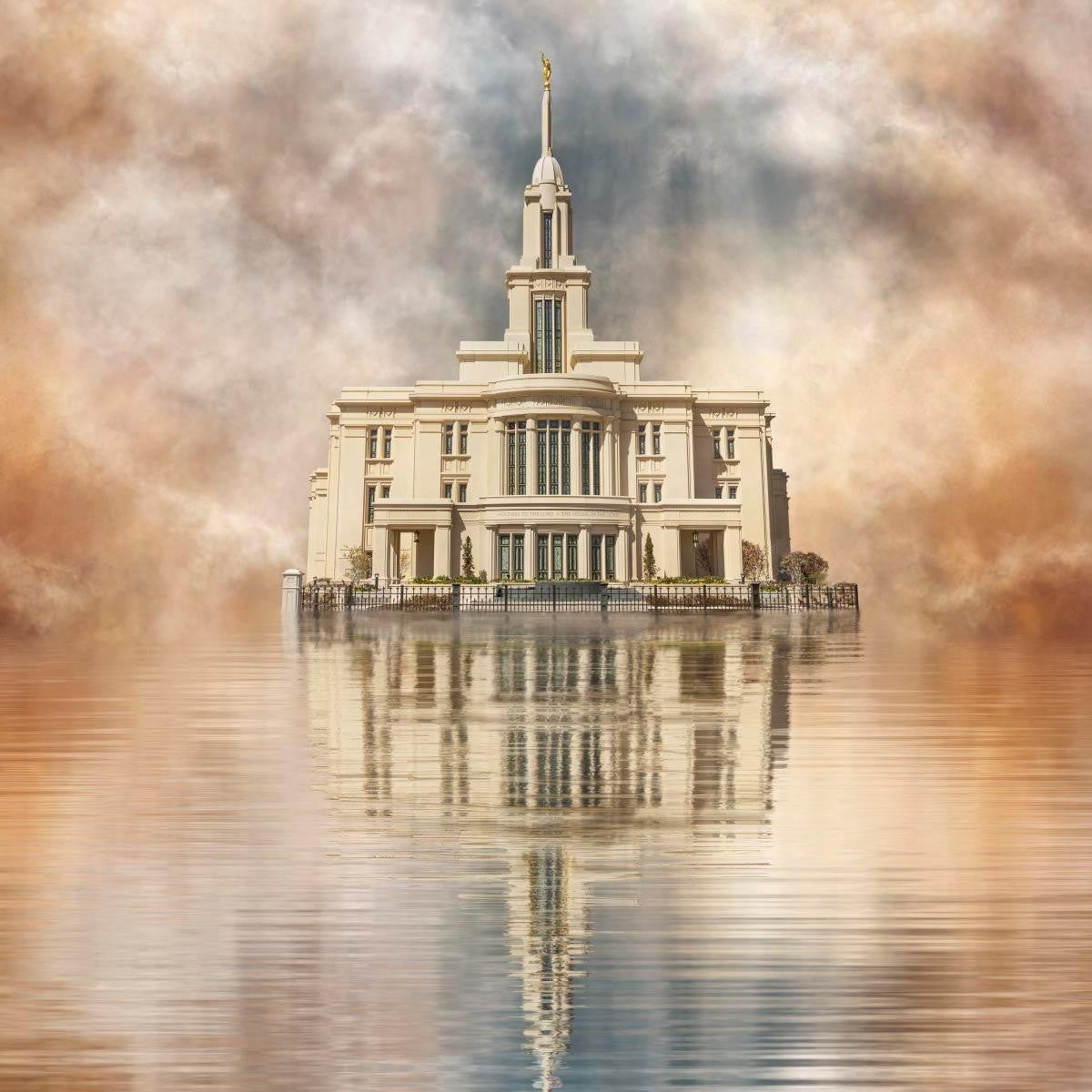 Millennial Reflection Payson Utah Temple Gallery Wrap