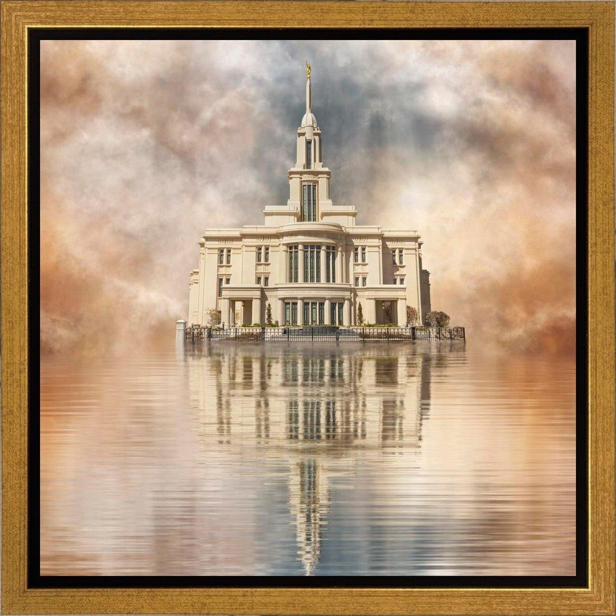Millennial Reflection Payson Utah Temple Gallery Wrap