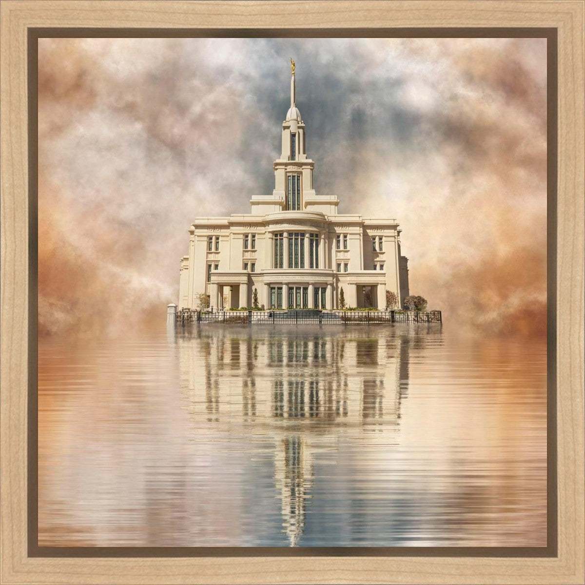 Millennial Reflection Payson Utah Temple Gallery Wrap