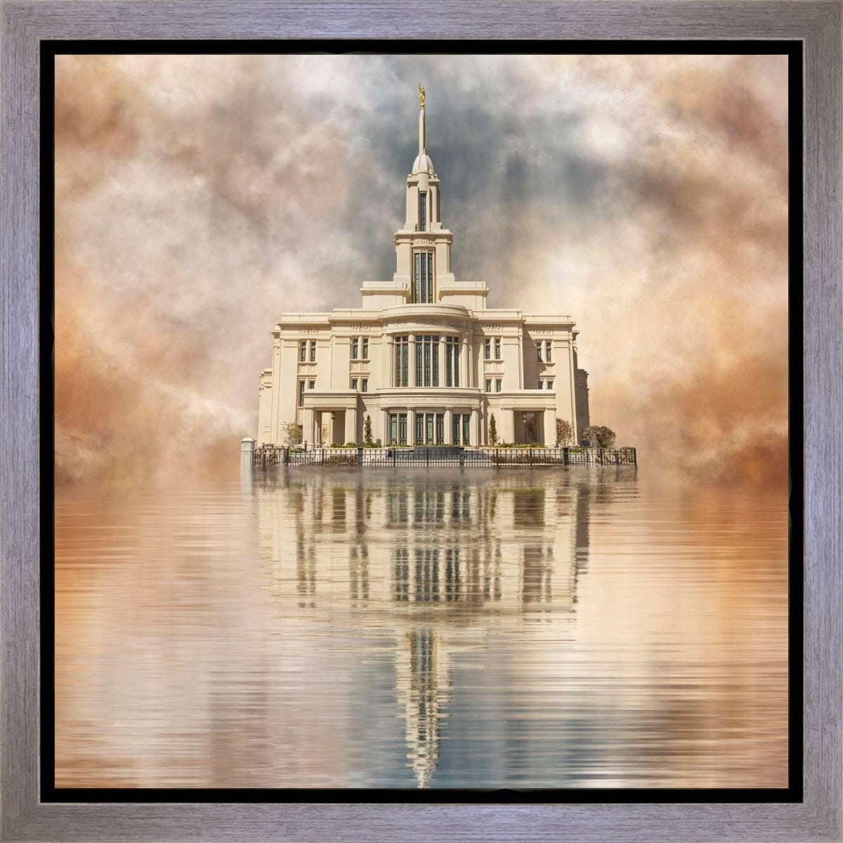 Millennial Reflection Payson Utah Temple Gallery Wrap
