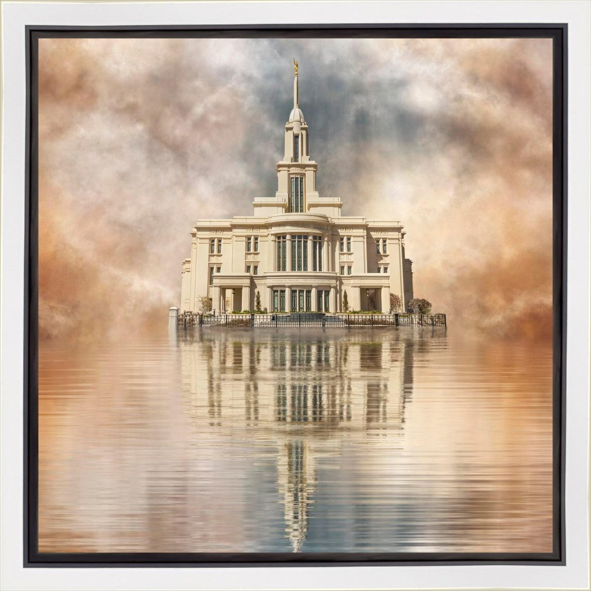 Millennial Reflection Payson Utah Temple Gallery Wrap