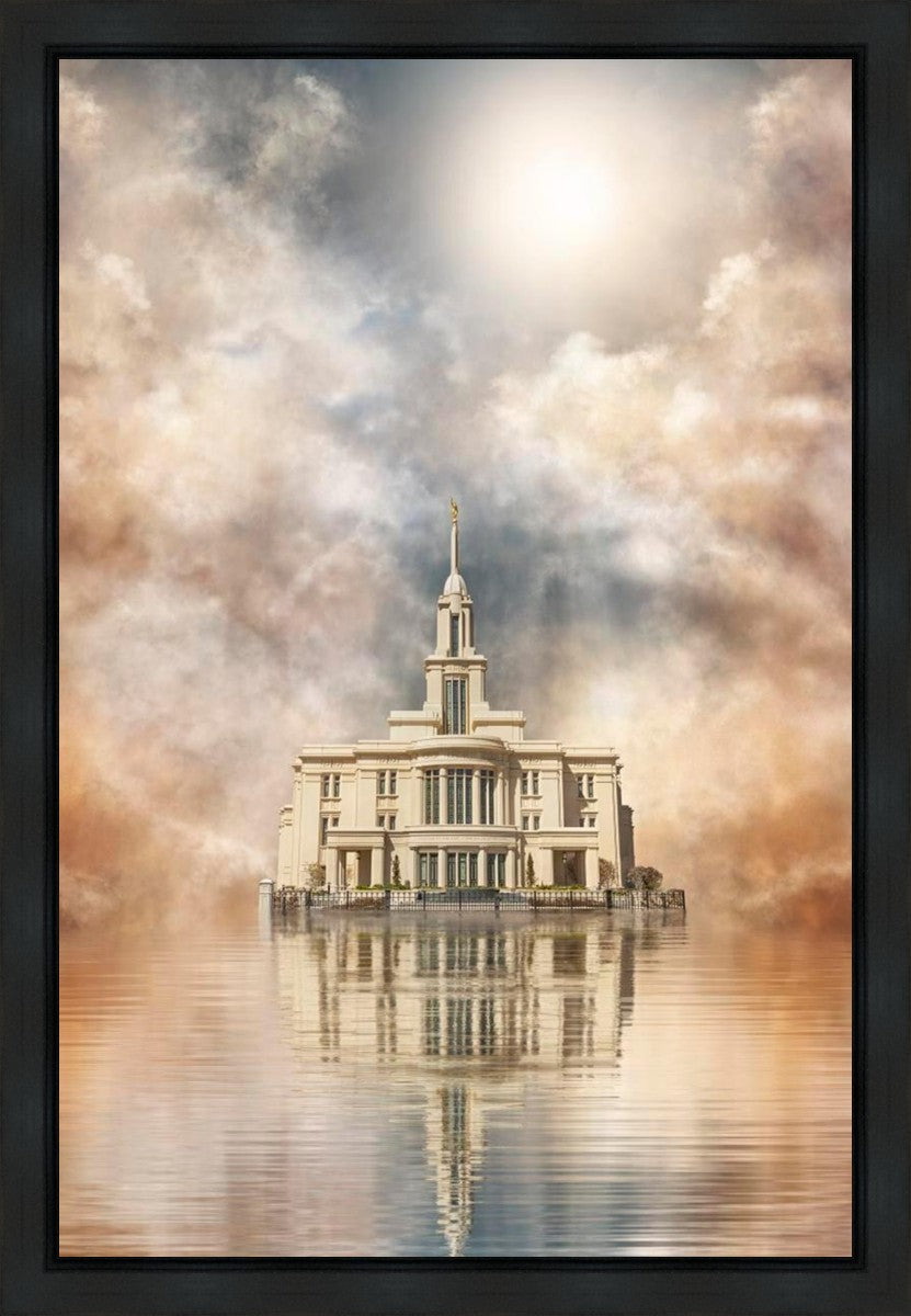 Millennial Reflection Payson Utah Temple Gallery Wrap