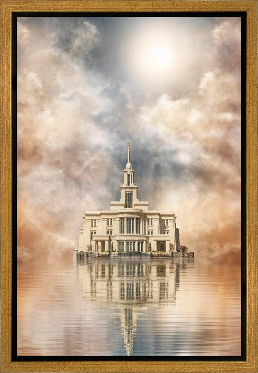 Millennial Reflection Payson Utah Temple Gallery Wrap