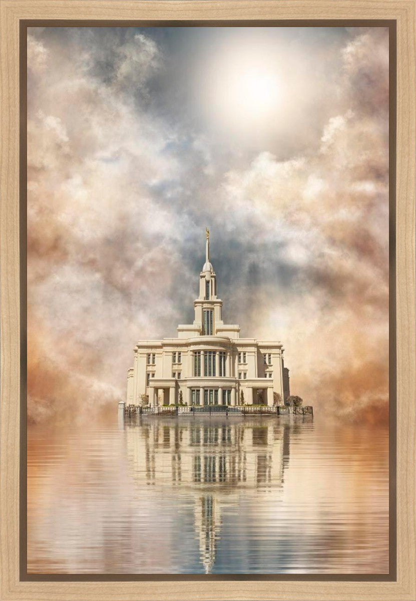 Millennial Reflection Payson Utah Temple Gallery Wrap