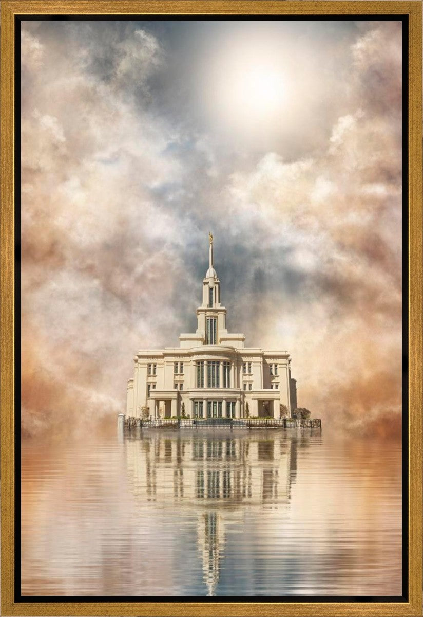 Millennial Reflection Payson Utah Temple Gallery Wrap