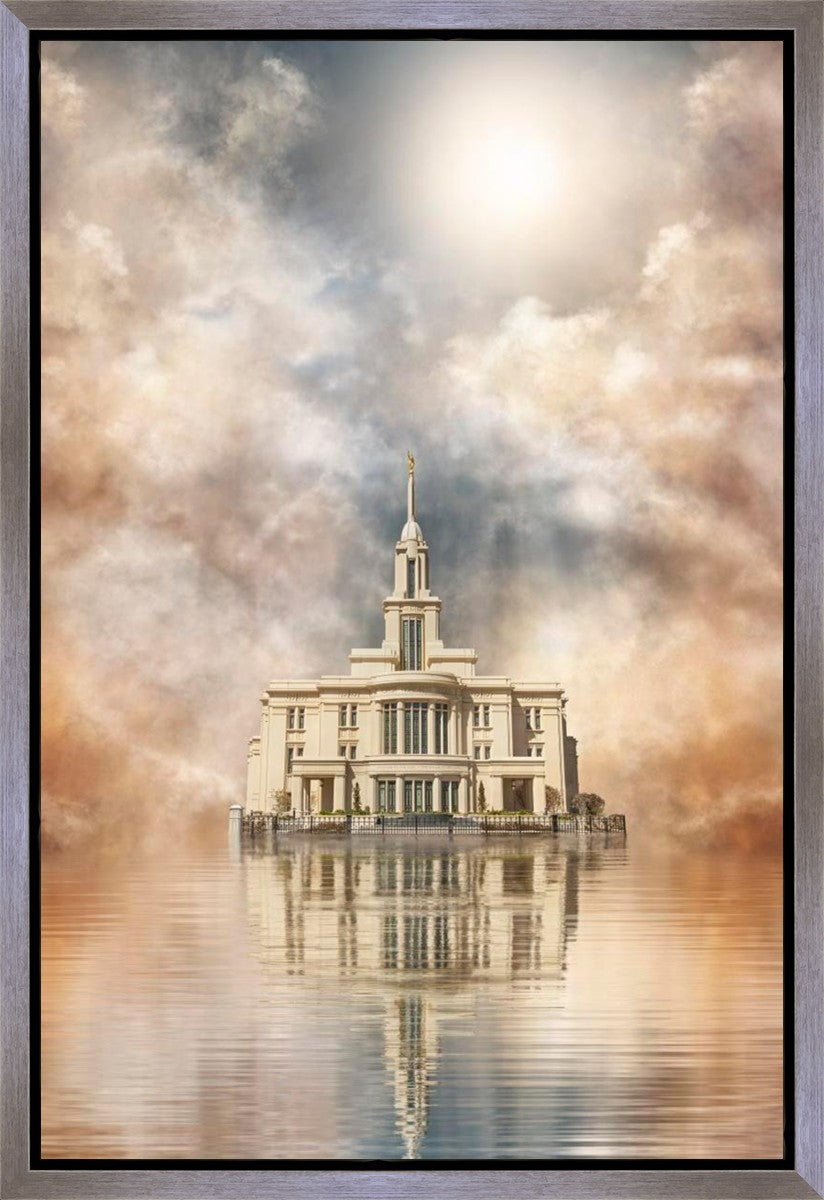 Millennial Reflection Payson Utah Temple Gallery Wrap