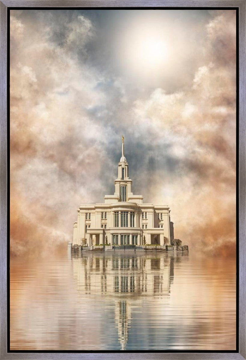 Millennial Reflection Payson Utah Temple Gallery Wrap