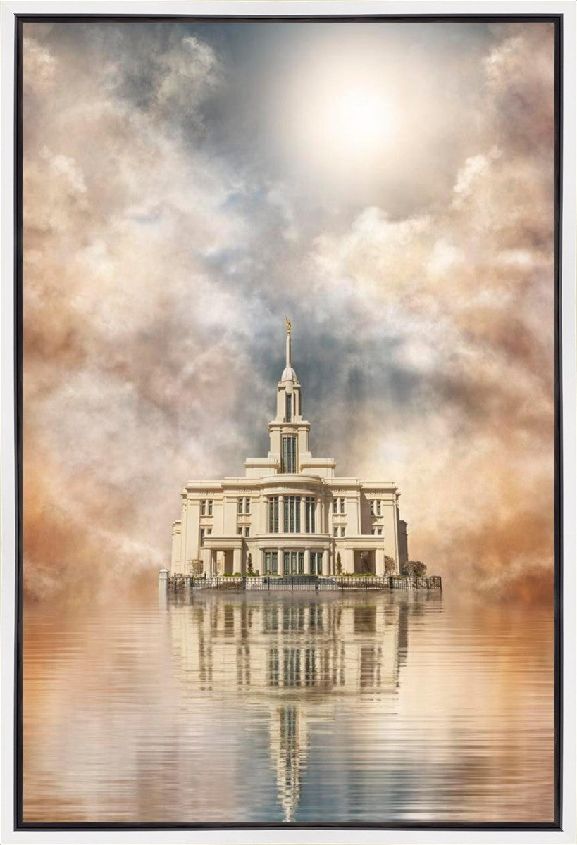 Millennial Reflection Payson Utah Temple Gallery Wrap