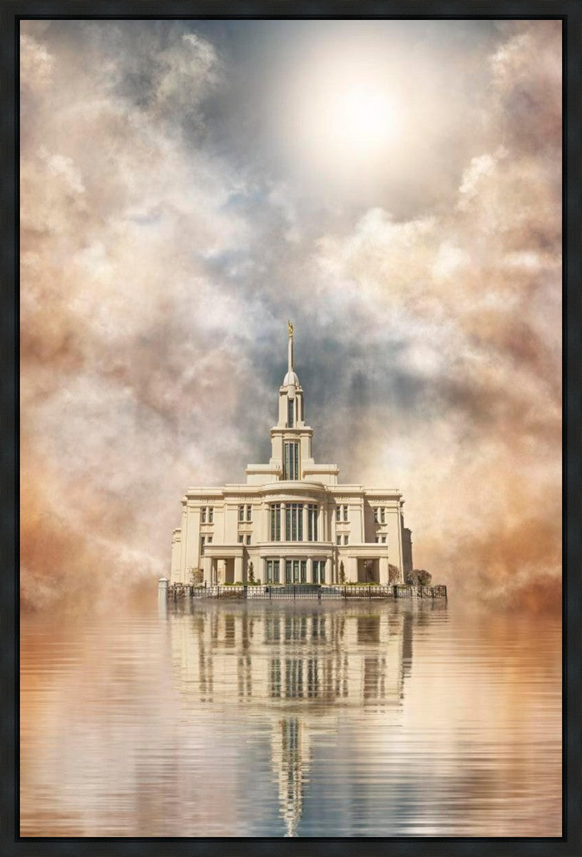 Millennial Reflection Payson Utah Temple Gallery Wrap