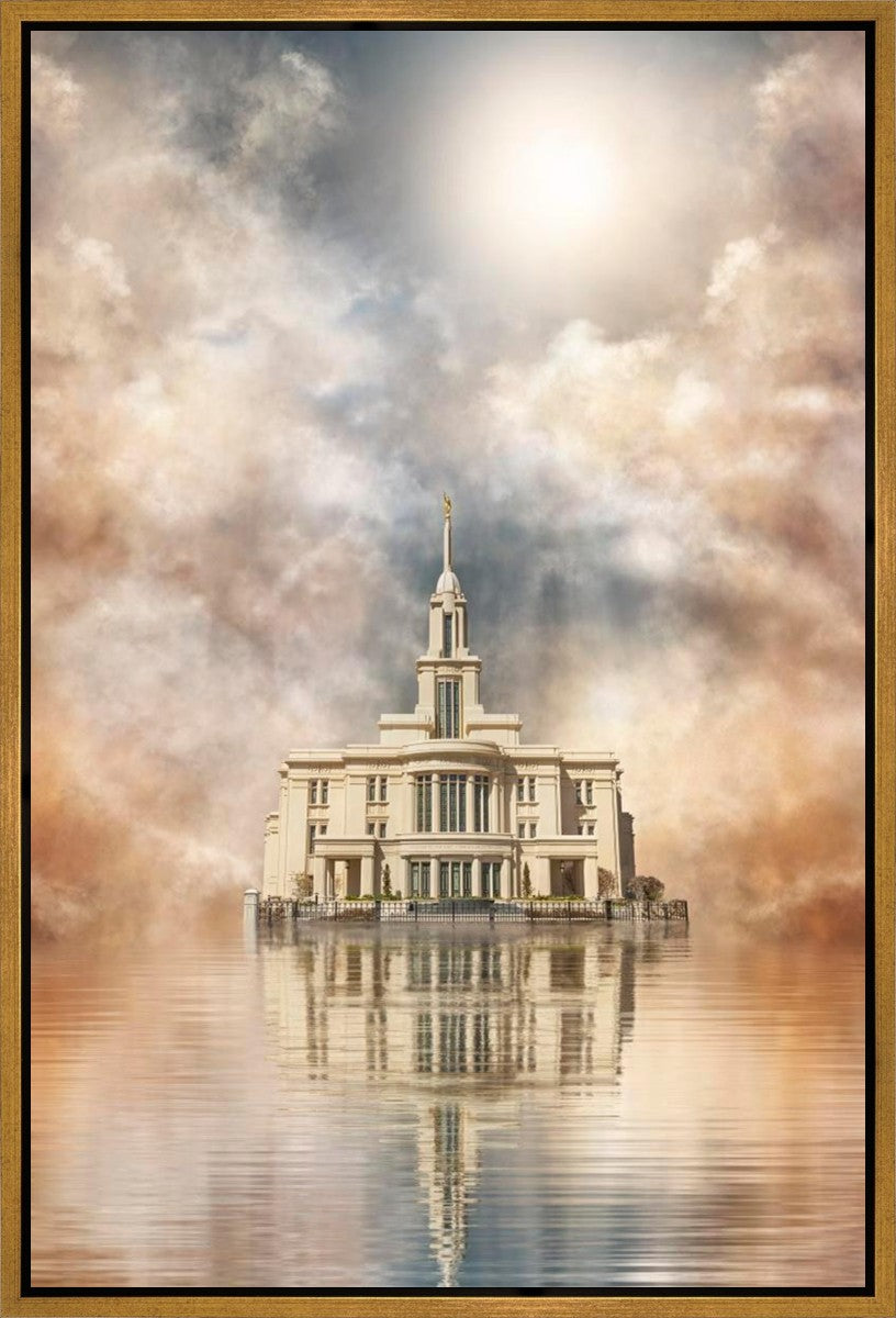 Millennial Reflection Payson Utah Temple Gallery Wrap