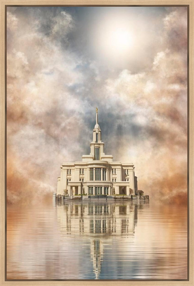 Millennial Reflection Payson Utah Temple Gallery Wrap