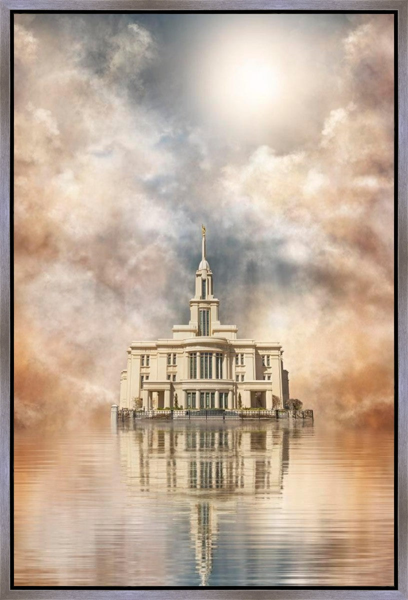 Millennial Reflection Payson Utah Temple Gallery Wrap