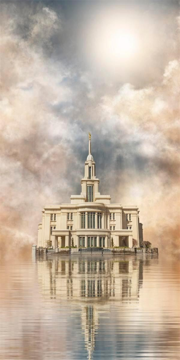Millennial Reflection Payson Utah Temple Gallery Wrap