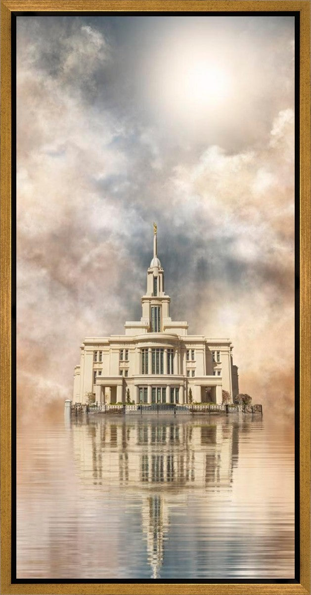Millennial Reflection Payson Utah Temple Gallery Wrap