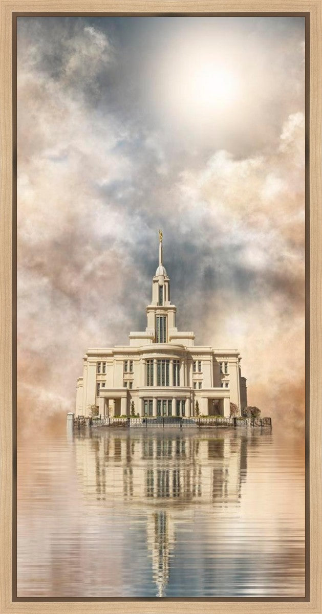 Millennial Reflection Payson Utah Temple Gallery Wrap