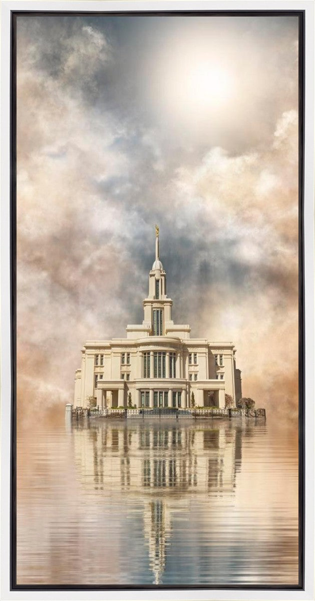 Millennial Reflection Payson Utah Temple Gallery Wrap