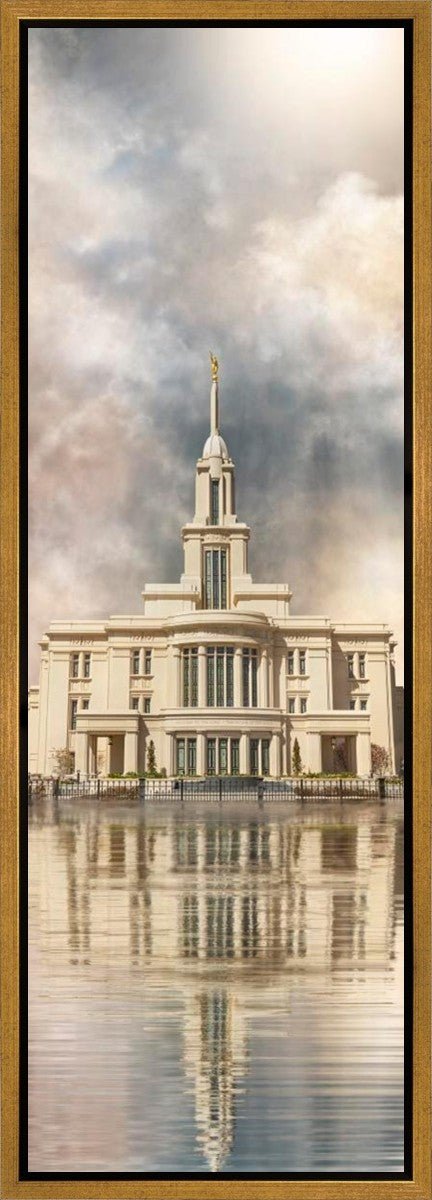 Millennial Reflection Payson Utah Temple Gallery Wrap