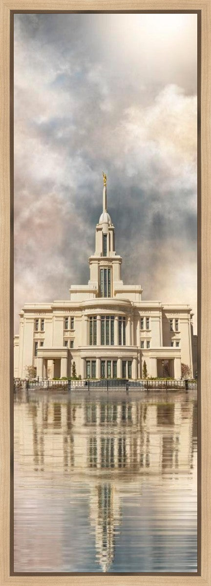Millennial Reflection Payson Utah Temple Gallery Wrap