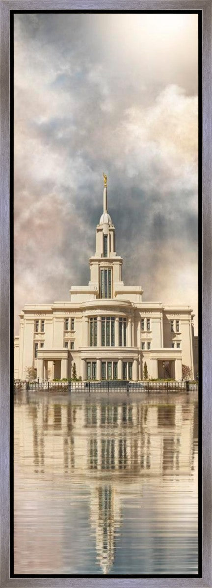 Millennial Reflection Payson Utah Temple Gallery Wrap