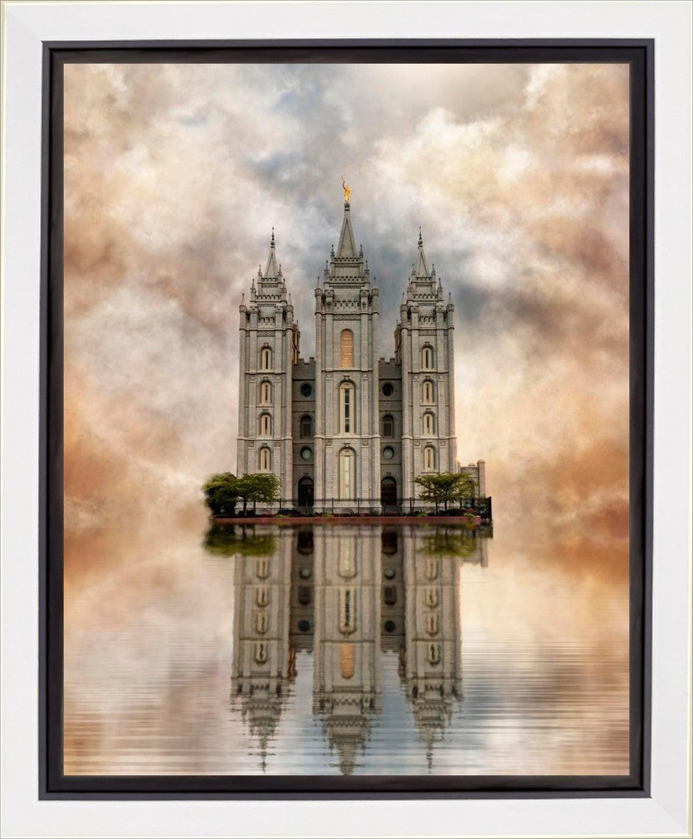 Millennial Reflection Salt Lake City Utah Temple Gallery Wrap