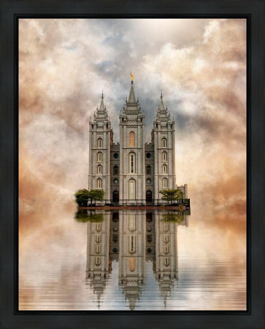 Millennial Reflection Salt Lake City Utah Temple Gallery Wrap