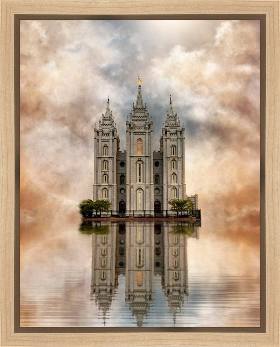 Millennial Reflection Salt Lake City Utah Temple Gallery Wrap