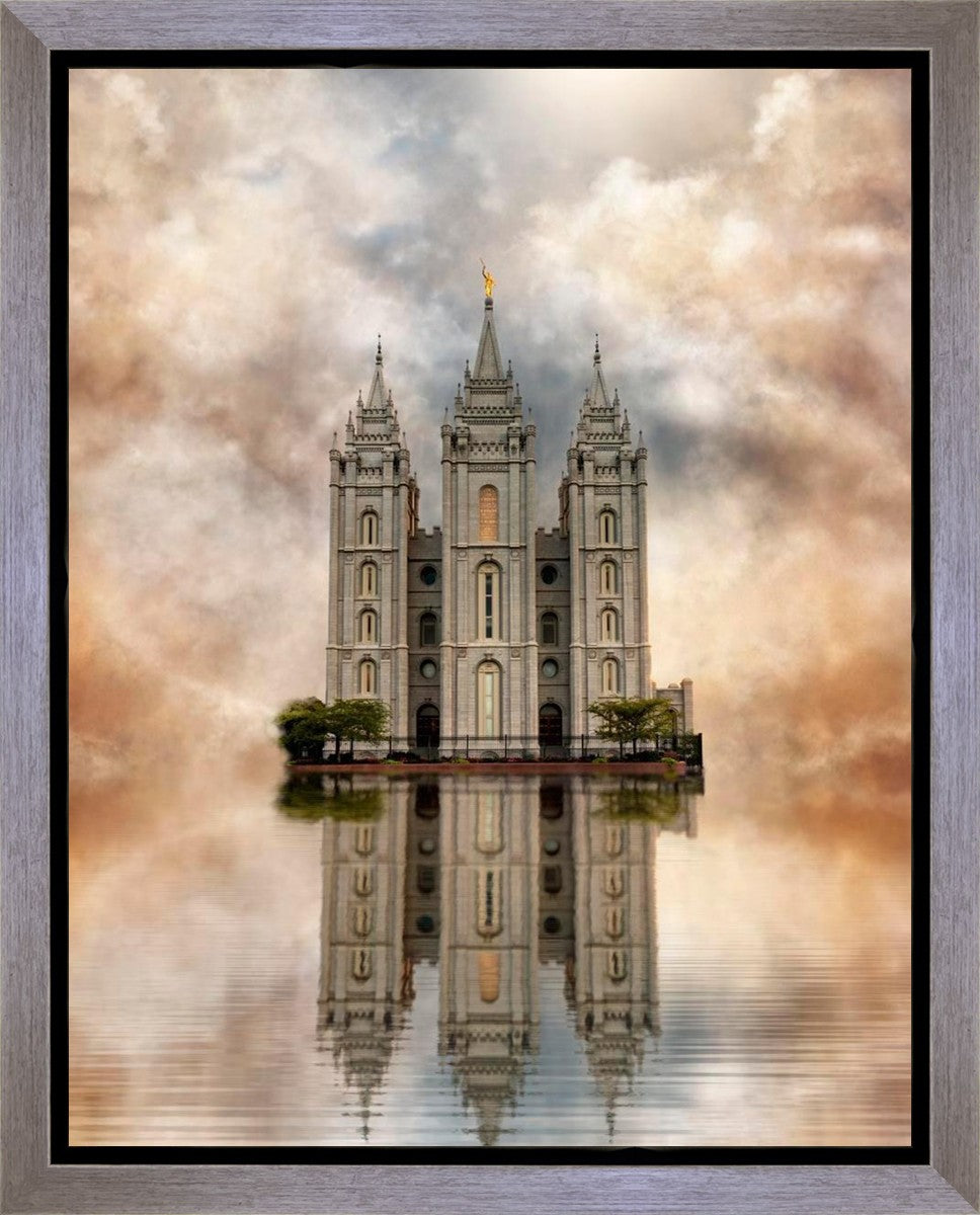 Millennial Reflection Salt Lake City Utah Temple Gallery Wrap
