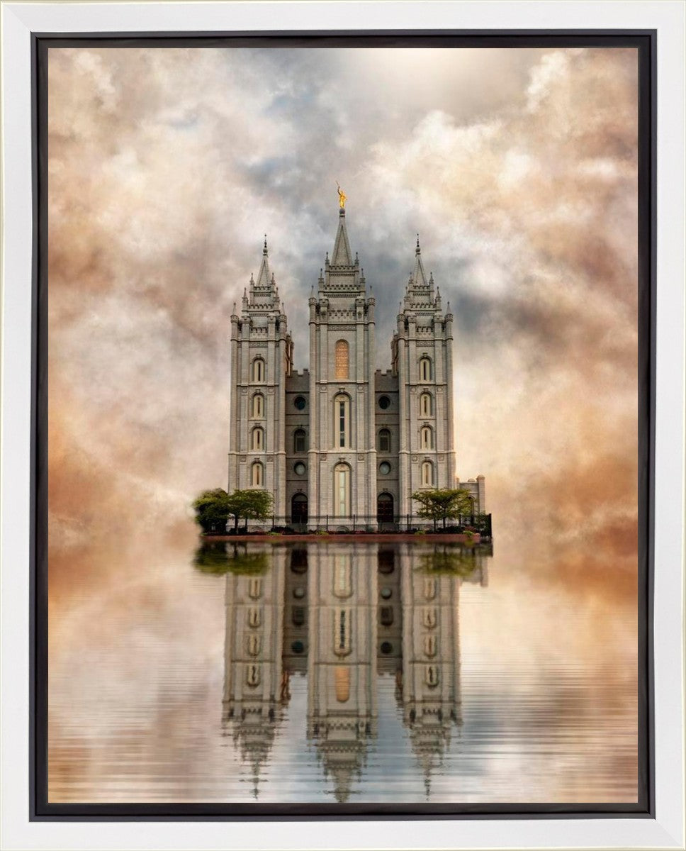 Millennial Reflection Salt Lake City Utah Temple Gallery Wrap